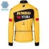 Wielershirt 2022 Jumbo-Visma Lange Mouw Winter Thermal Fleece